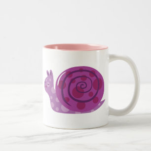 Lila Gepunktete Schnecke Zweifarbige Tasse