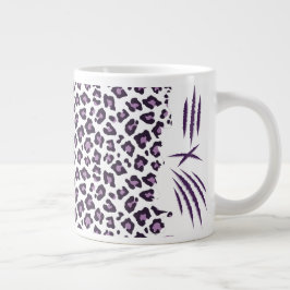 Lila Gepunkteter Leopardruck Jumbo-Tasse