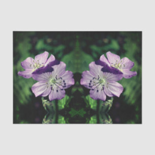 Lila Geranium-Blume Abstrakte Dekoupage Seidenpapier