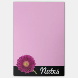 Lila Gerbera-Gänseblümchen-Anmerkungs-Auflage Post-it Klebezettel