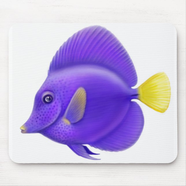 Lila Geruch-Riff-Fische Mousepad (Vorne)