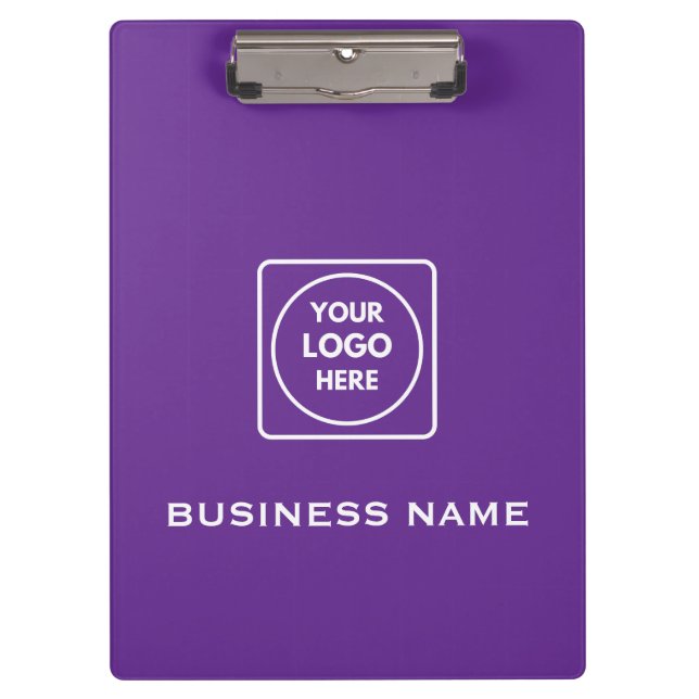 Lila Geschäft-Logo-Clipboard Klemmbrett (Vorderseite)