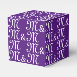 Lila Geschenk für die Initials eines Paares anpass Geschenkschachtel