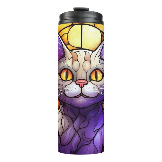 Lila Geschenk von Kitty Lover Thermosbecher (Vorderseite)
