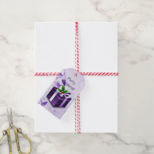 Lila Geschenkboxen Geschenkanhänger