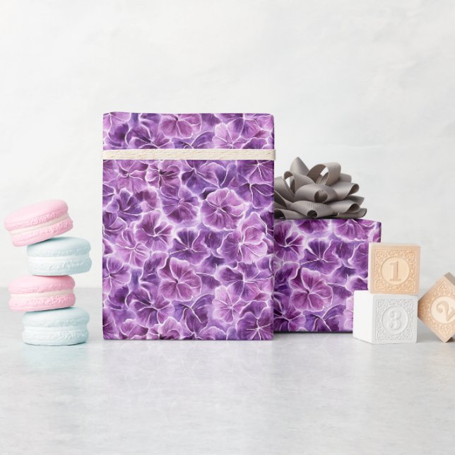 Lila Geschenkpapier (Babyparty)