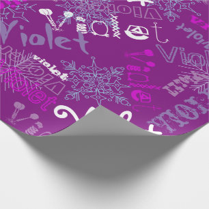 Lila Geschenkwrap Personalisierte Lakeschneeflocke Geschenkpapier