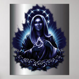 Lila gesegneter Jungfrau-Mary-Druck Poster