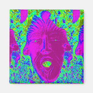 lila Gesichtsmagnet Magnet