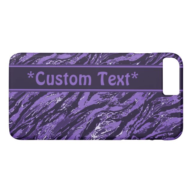 Lila gestreifte Camouflage mit kundenspezifischem Case-Mate iPhone Hülle (Rückseite (Horizontal))