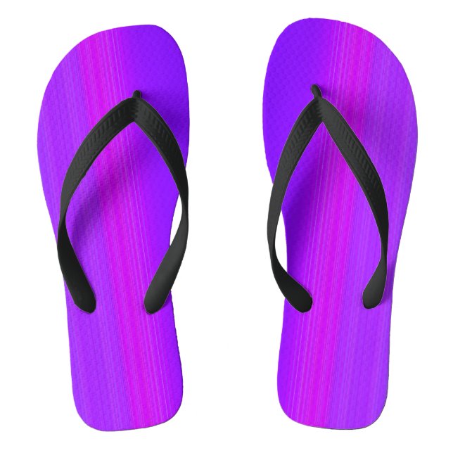Lila gestreifte Flip Flops (Fußbett)