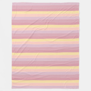 Lila gestrichelte, gelbe, rosa Vorlage Fleecedecke
