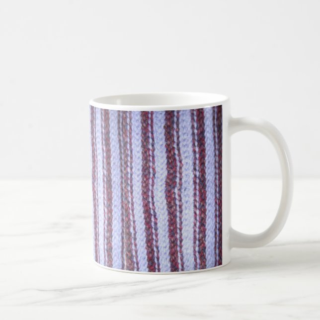 Lila gestrichelte Tasse "Crocheted" (Rechts)