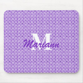Lila gestrichene Textur-Maus-Pad mit Monogramm Mousepad