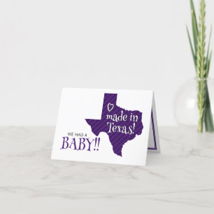 Lila gestrichene Ware aus Texas Foto Baby Ankündigung
