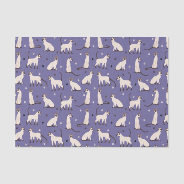 Lila Gewebe für Katzen und Paws Seidenpapier (Vorderseite)