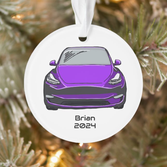 Lila gezeichnete Skizze für Elektrofahrzeug SUV Ornament (Baum)