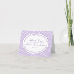 Lila Gingham Coquette Schleife Dankeschönkarte Dankeskarte