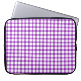 Lila Gingham Country Chic Laptopschutzhülle