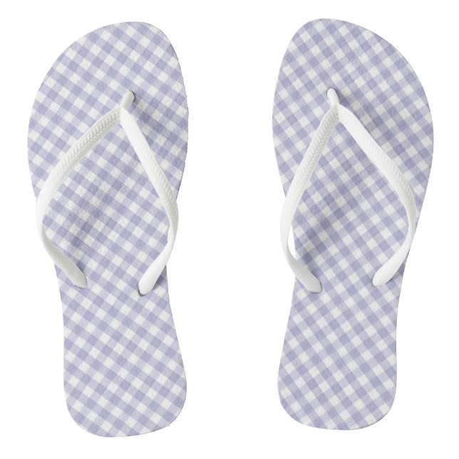 Lila Gingham Design Flip Flops (Fußbett)