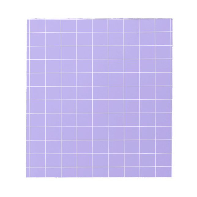 Lila Gingham Karo Klassische Korrespondenzartikel Notizblock (Vorderseite)