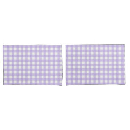 Lila Gingham Kissenbezug