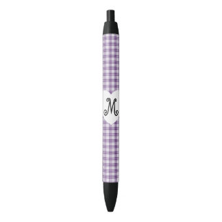 Lila Gingham mit Herz Kugelschreiber