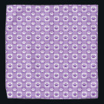 Lila Gingham mit Paw Prints Halstuch<br><div class="desc">Verwöhnen Sie Ihr Haustier mit diesem zeitlosen lila Gingham mit Pfoten gemustert bandana!</div>