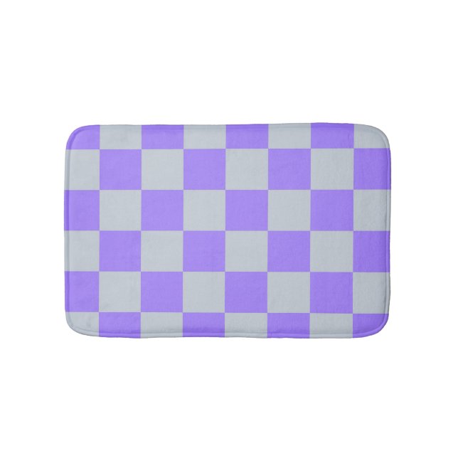 Lila Gingham-Muster Badematte (Vorderseite)