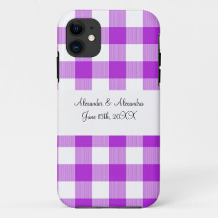 Lila Gingham-Muster-Gastgeschenke Hochzeiten title_seo2