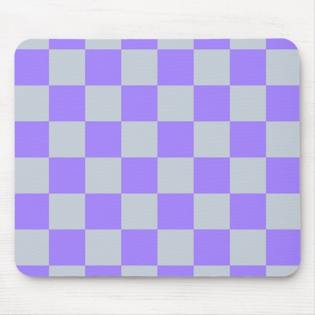 Lila Gingham-Muster Mousepad (Vorne)