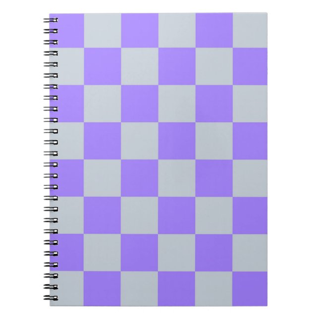 Lila Gingham-Muster Notizblock (Vorderseite)