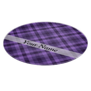Lila Gingham-Muster Schneidebrett