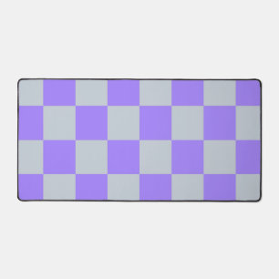 Lila Gingham-Muster Schreibtischunterlage