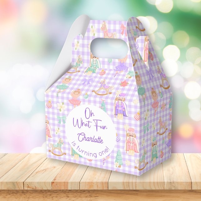 Lila Gingham Nussknacker Geschenkbox Geschenkschachtel (Von Creator hochgeladen)