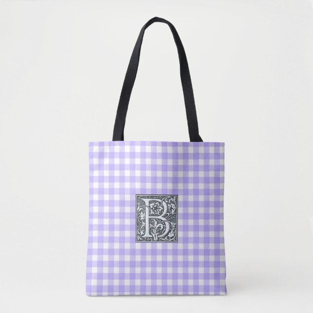 lila Gingham - Tasche (Vorderseite)