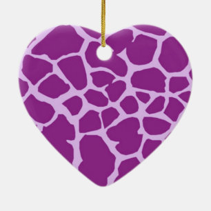 Lila Giraffe Art Keramik Ornament