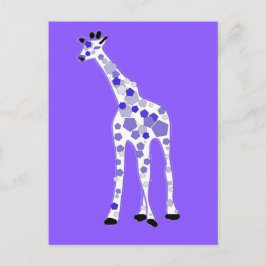LILA Giraffe Postkarte