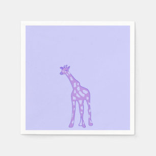lila Giraffe Serviette