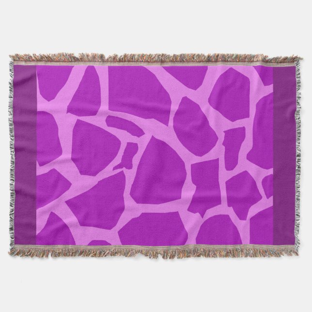 Lila Giraffe Texturfähle Decke (Vorderseite)
