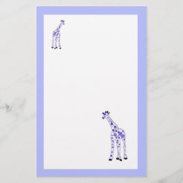 lila Giraffen Briefpapier