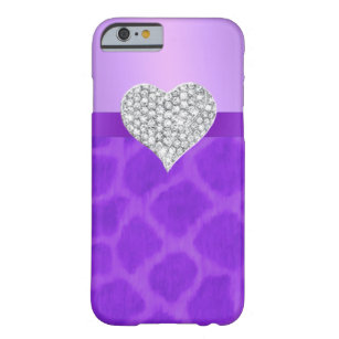 Lila Giraffen-Diamant-Herz iPhone 6 Kasten Barely There iPhone 6 Hülle
