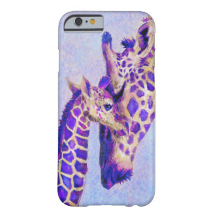lila Giraffen iPhone 6 Kasten Barely There iPhone 6 Hülle