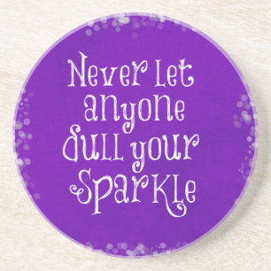 Lila Girl-Inspiration-Sparkle-Zitat Untersetzer