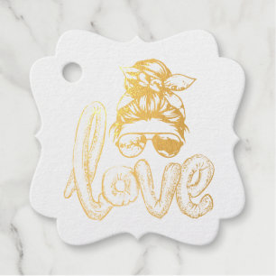 Lila Girly Girl-Sonnenbrille Valentinstag Liebe Geschenkanhänger
