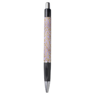 Lila Glam Leopard Print Kugelschreiber