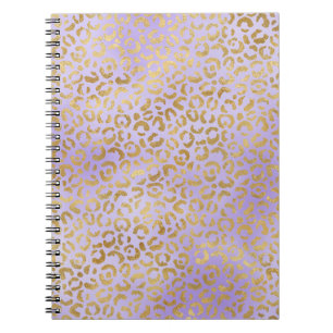 Lila Glam Leopard Print Notizblock