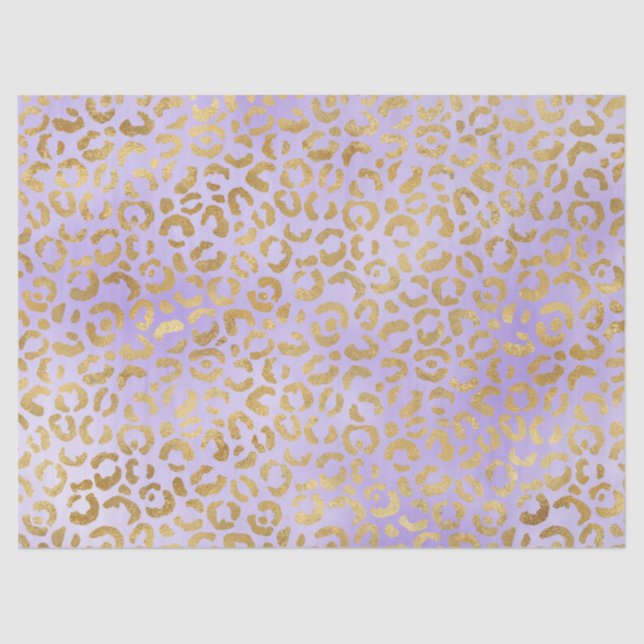 Lila Glam Leopard Print Seidenpapier (Vorderseite)