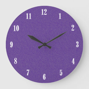 Lila Glimmer-Wall-Uhr Große Wanduhr