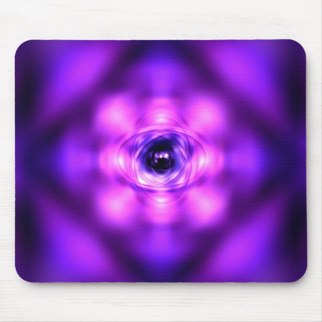 Lila Glimmeratom Mousepad (Vorne)